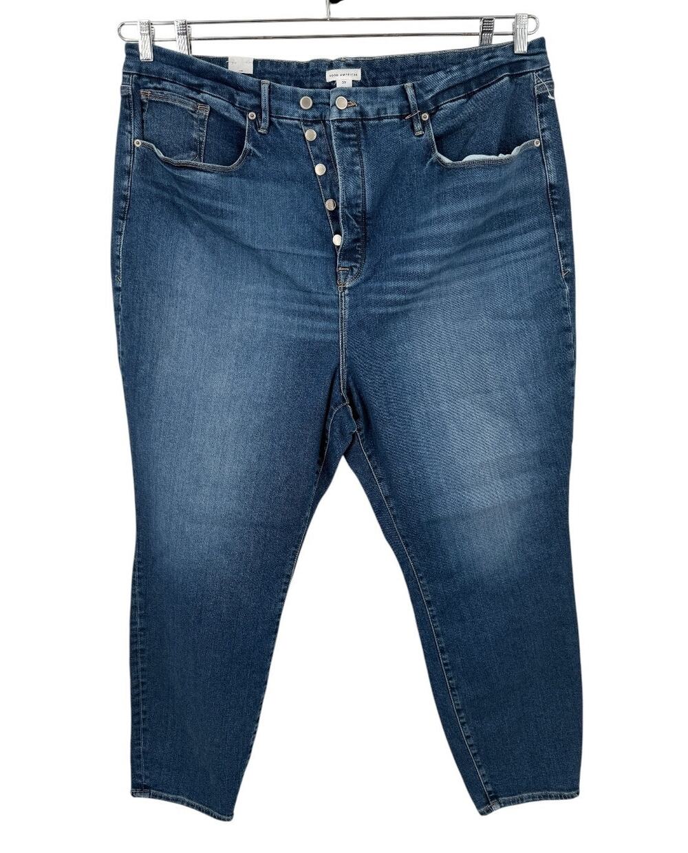 Good American Good Waist button fly skinny size 30